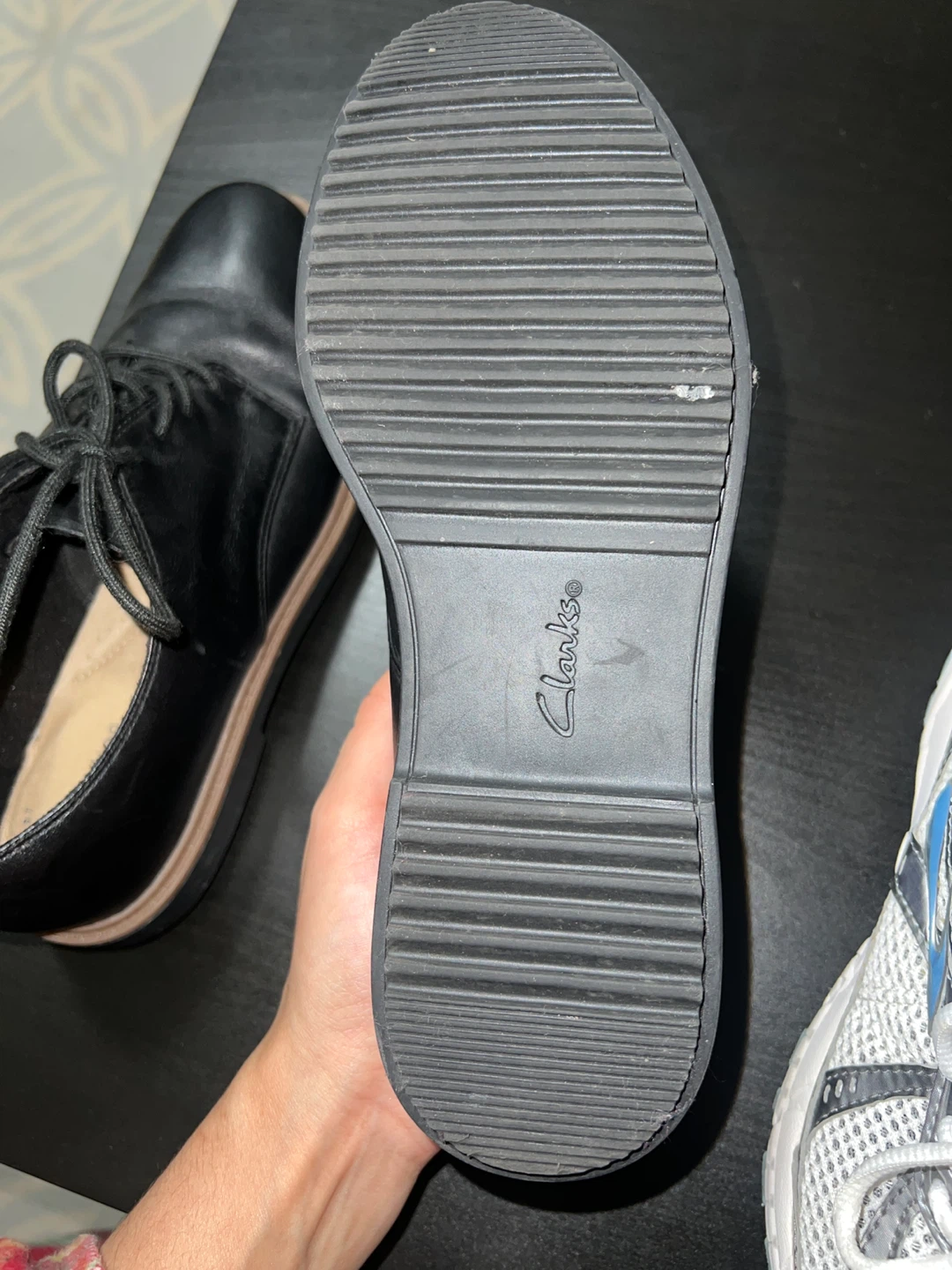 Clarks Women's Black Leather Oxford Shoes - photo 2