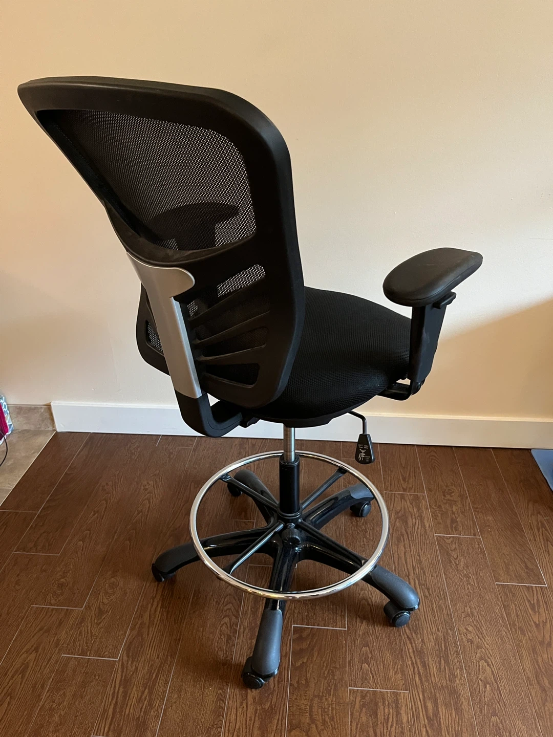 Black Mesh Adjustable Office Stool Chair - photo 3
