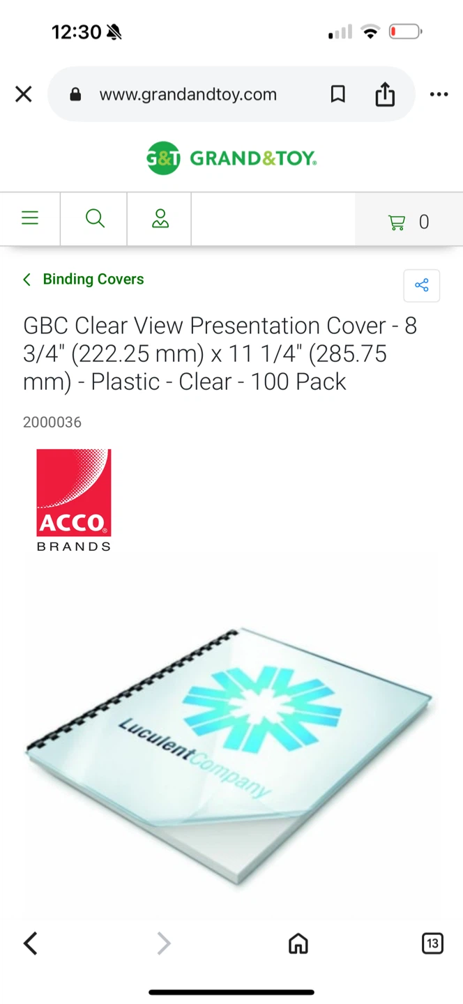 Grand & Toy Clear Binding Presentation Covers - 100 Pack - photo 2