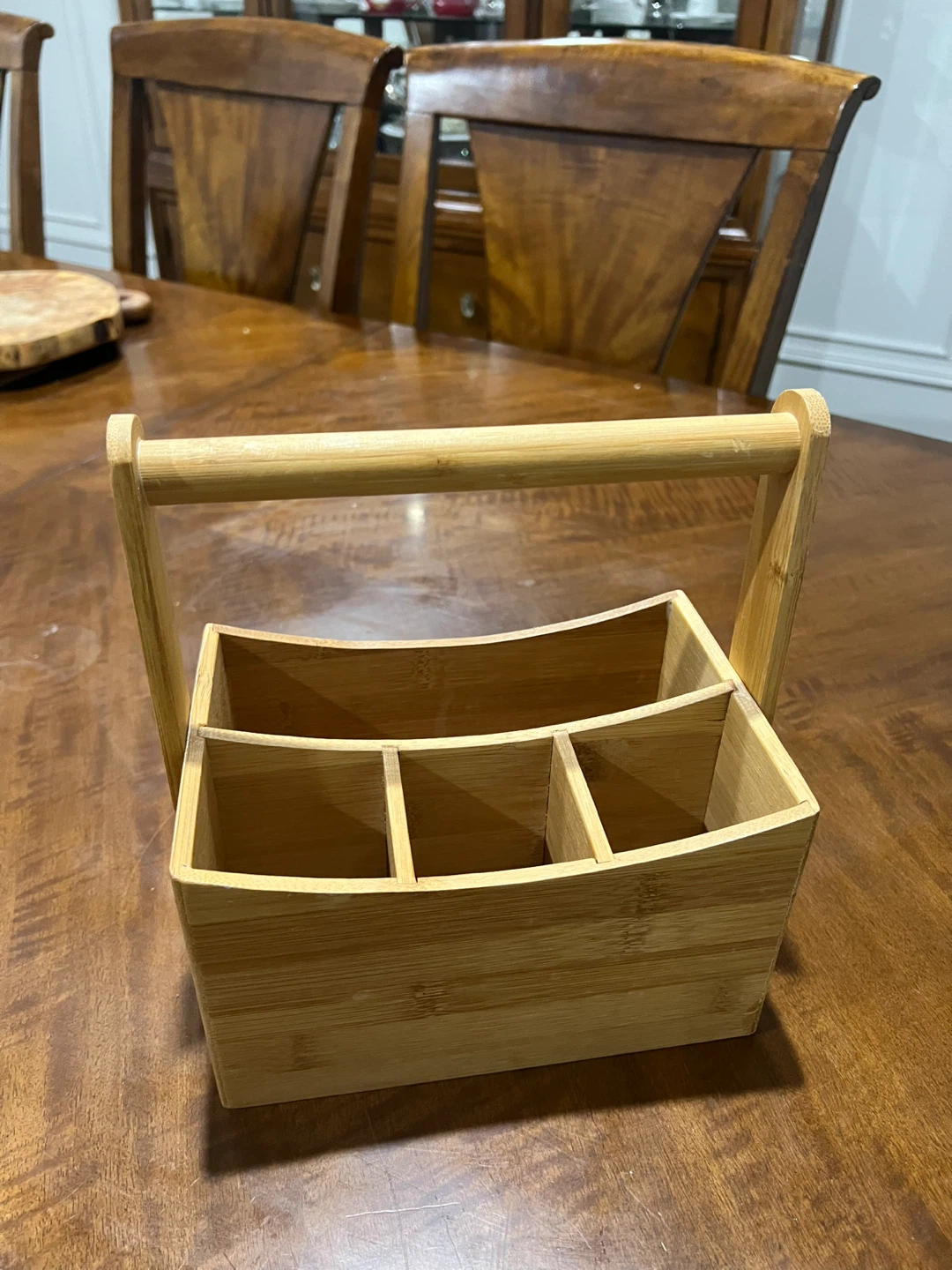Bamboo Caddy Organizer with Handle - photo 3