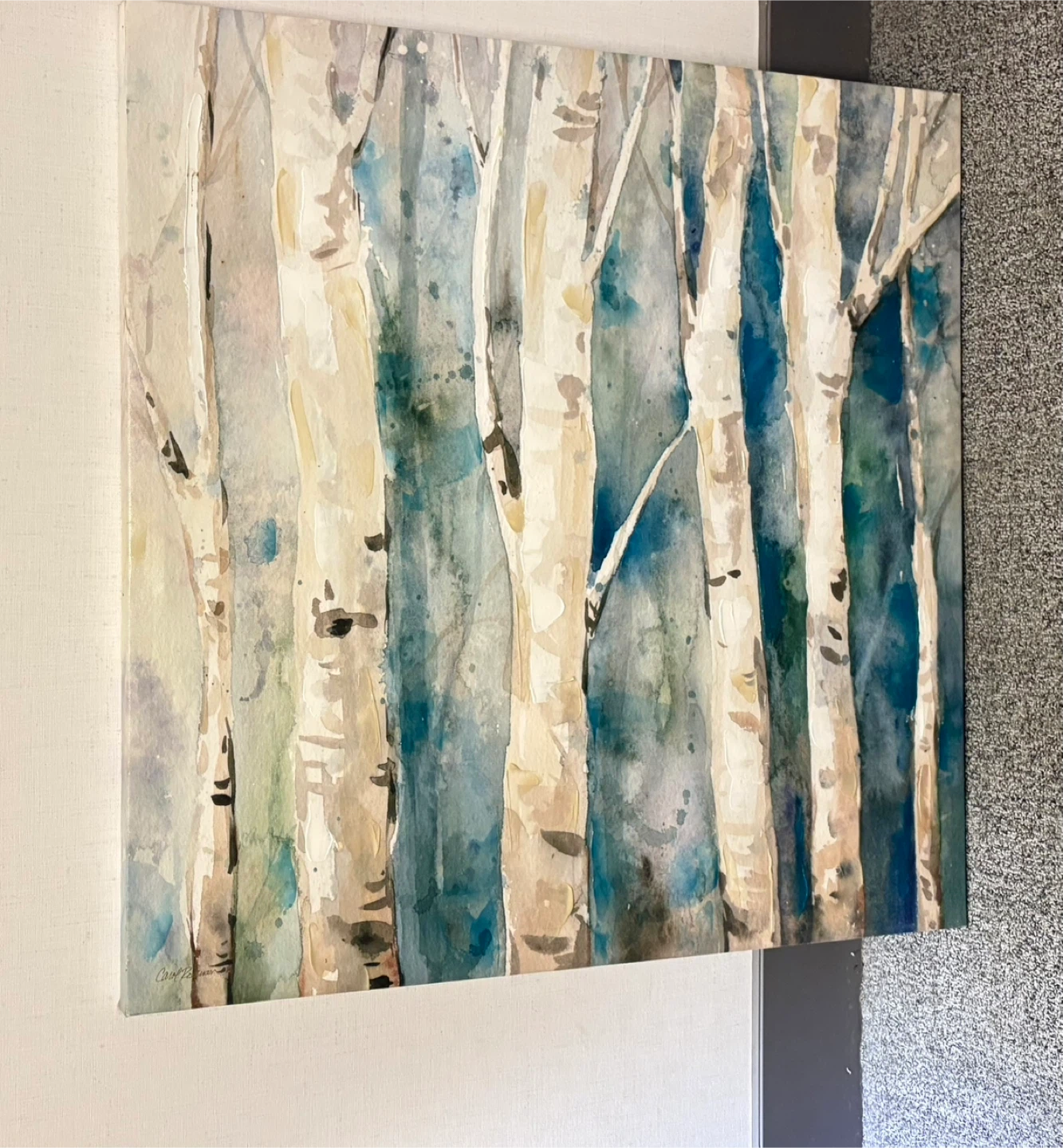Canvas Wall Art Print - Birch Tree Abstract - photo 3