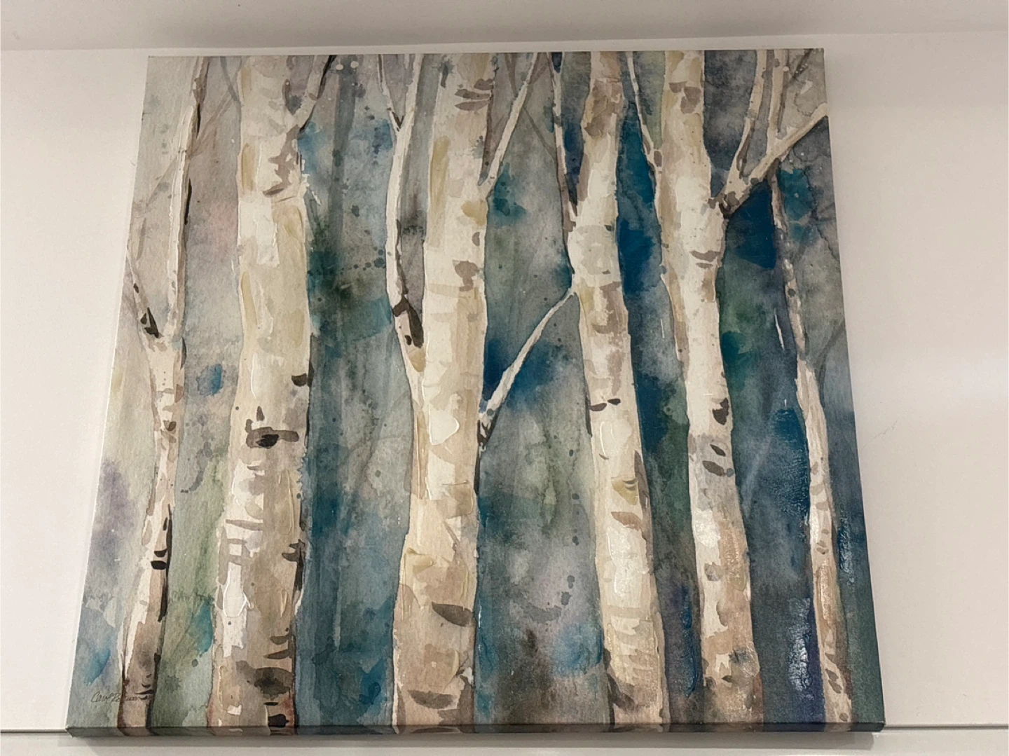 Canvas Wall Art Print - Birch Tree Abstract