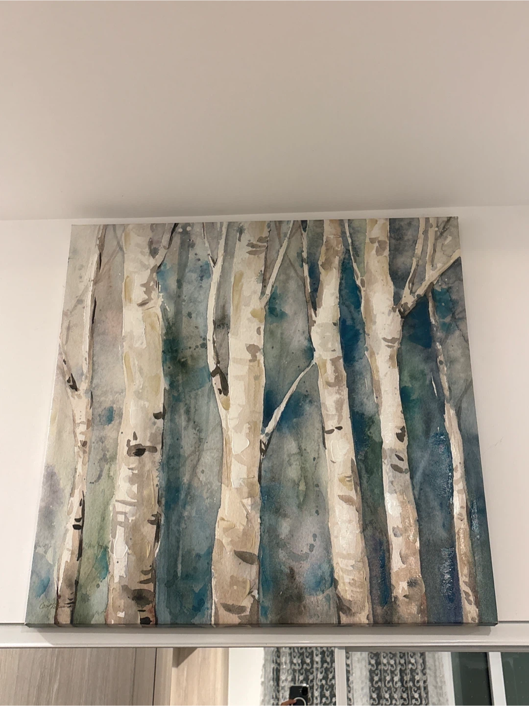 Canvas Wall Art Print - Birch Tree Abstract - photo 2