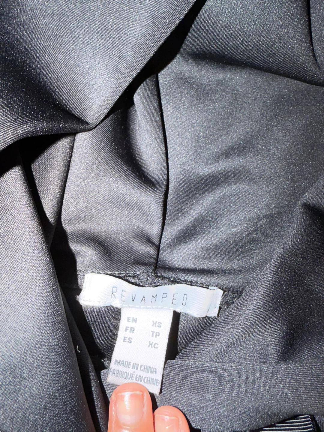 Revamped Black Cropped Hoodie - photo 2