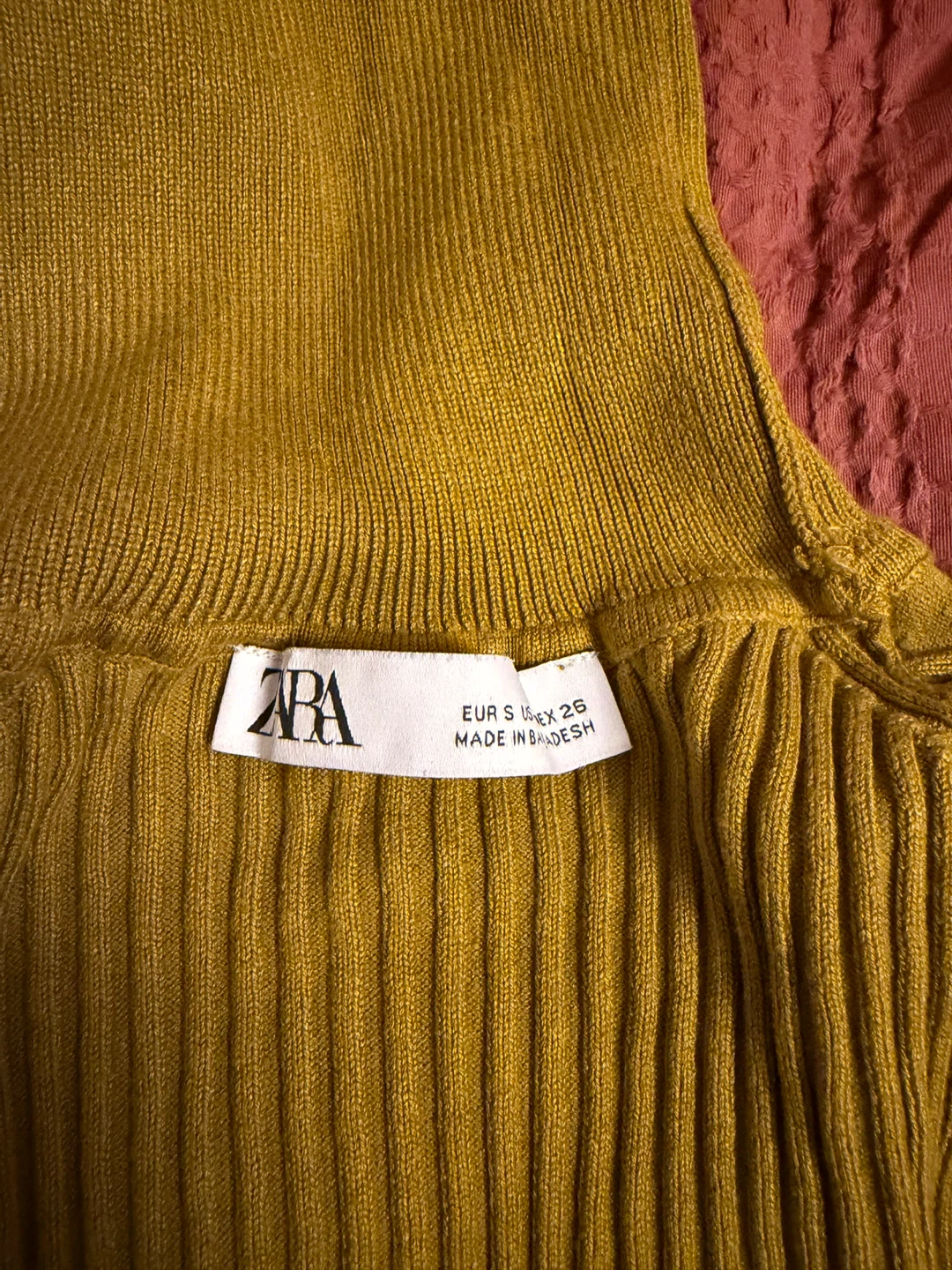 Zara Mustard Yellow Ribbed Turtleneck Sweater - Size S - photo 2