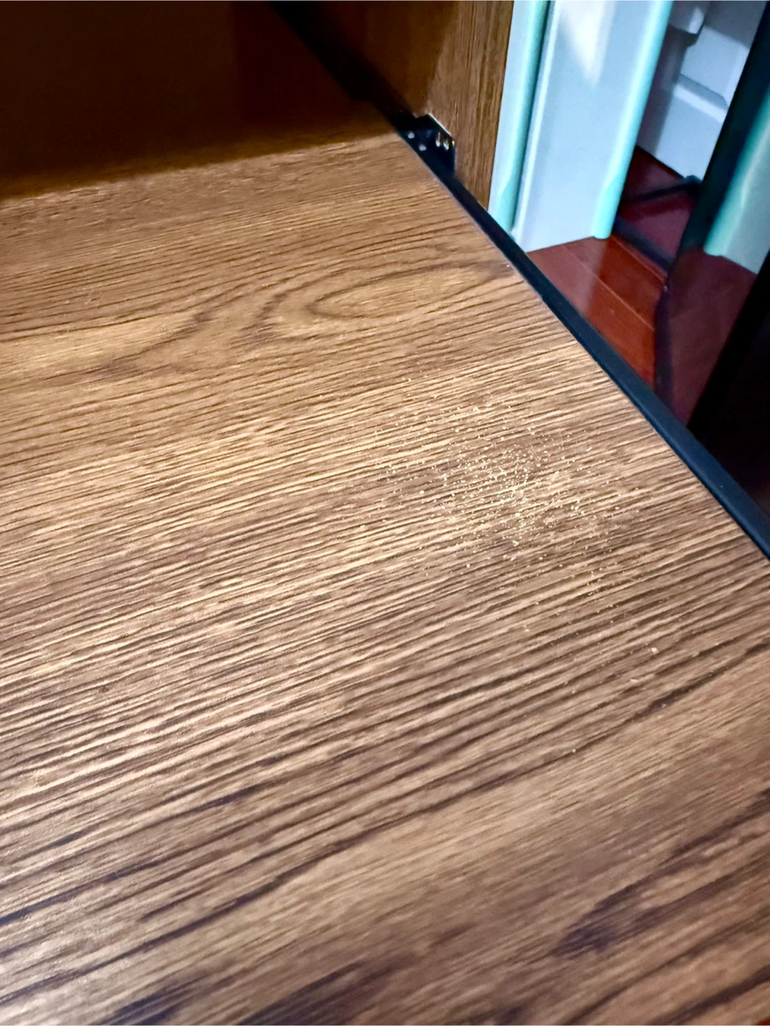 Wood Media Console Stand with Shelves and Wheels - photo 4