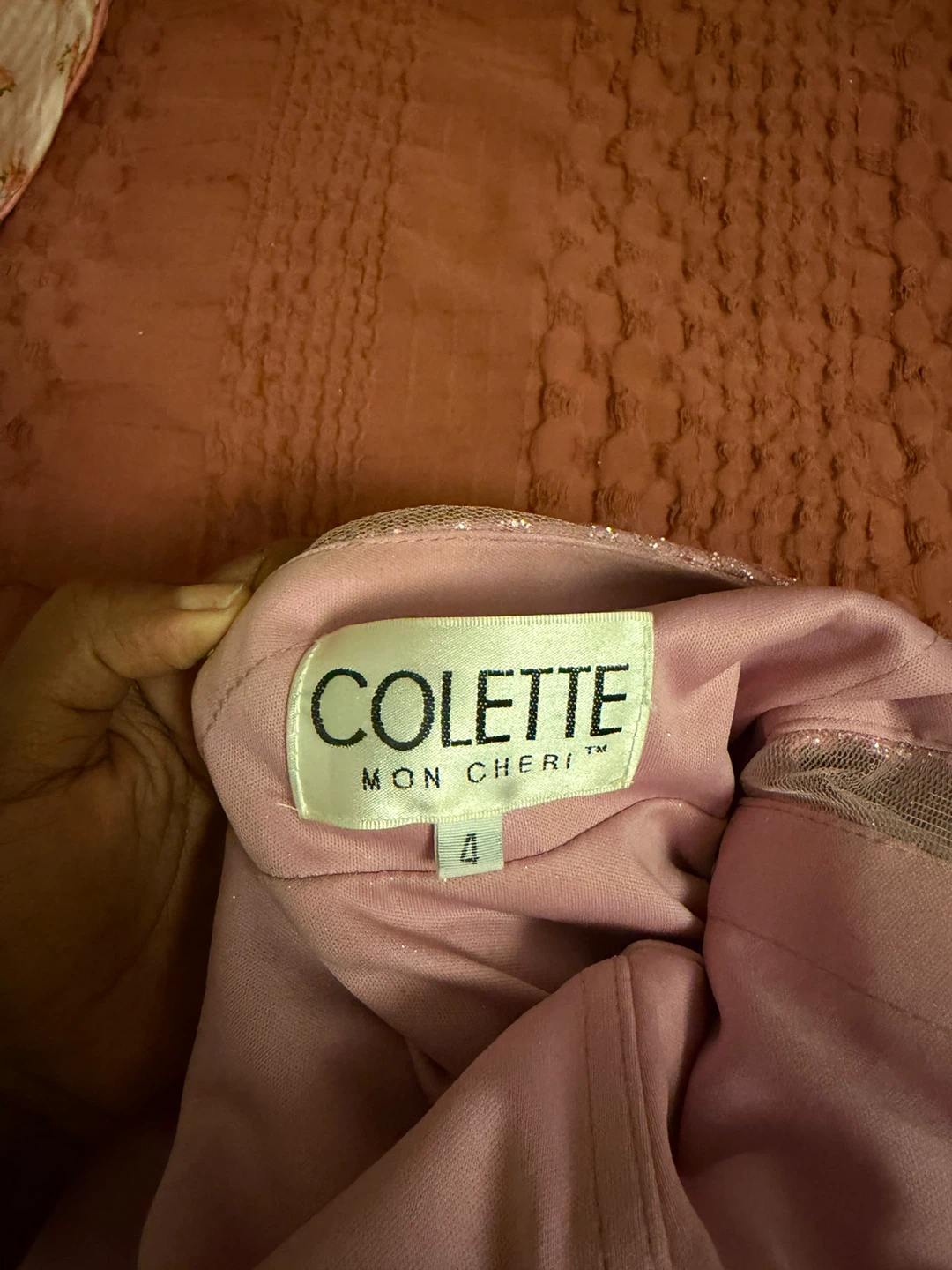 Colette Mon Cheri Pink Embellished Gown Size 4 - photo 2