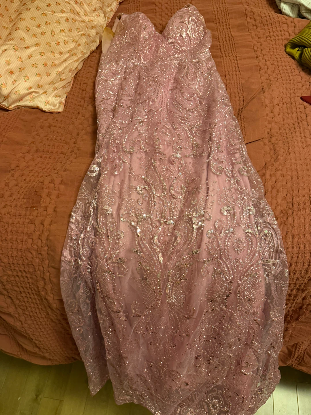 Colette Mon Cheri Pink Embellished Gown Size 4
