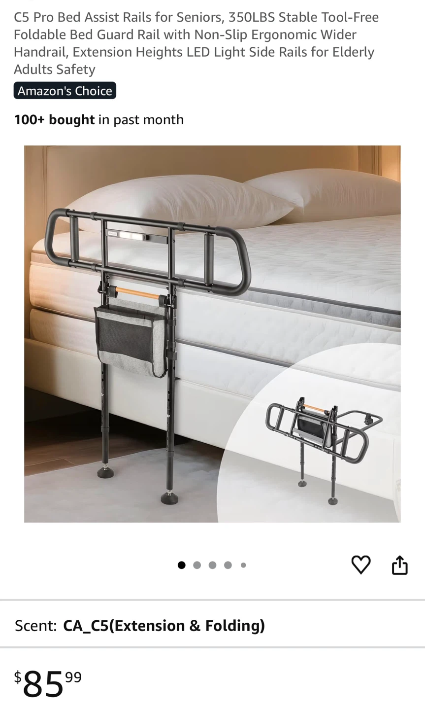 Nimood Bed Rails with Motion Light - Brand New in Box - photo 2