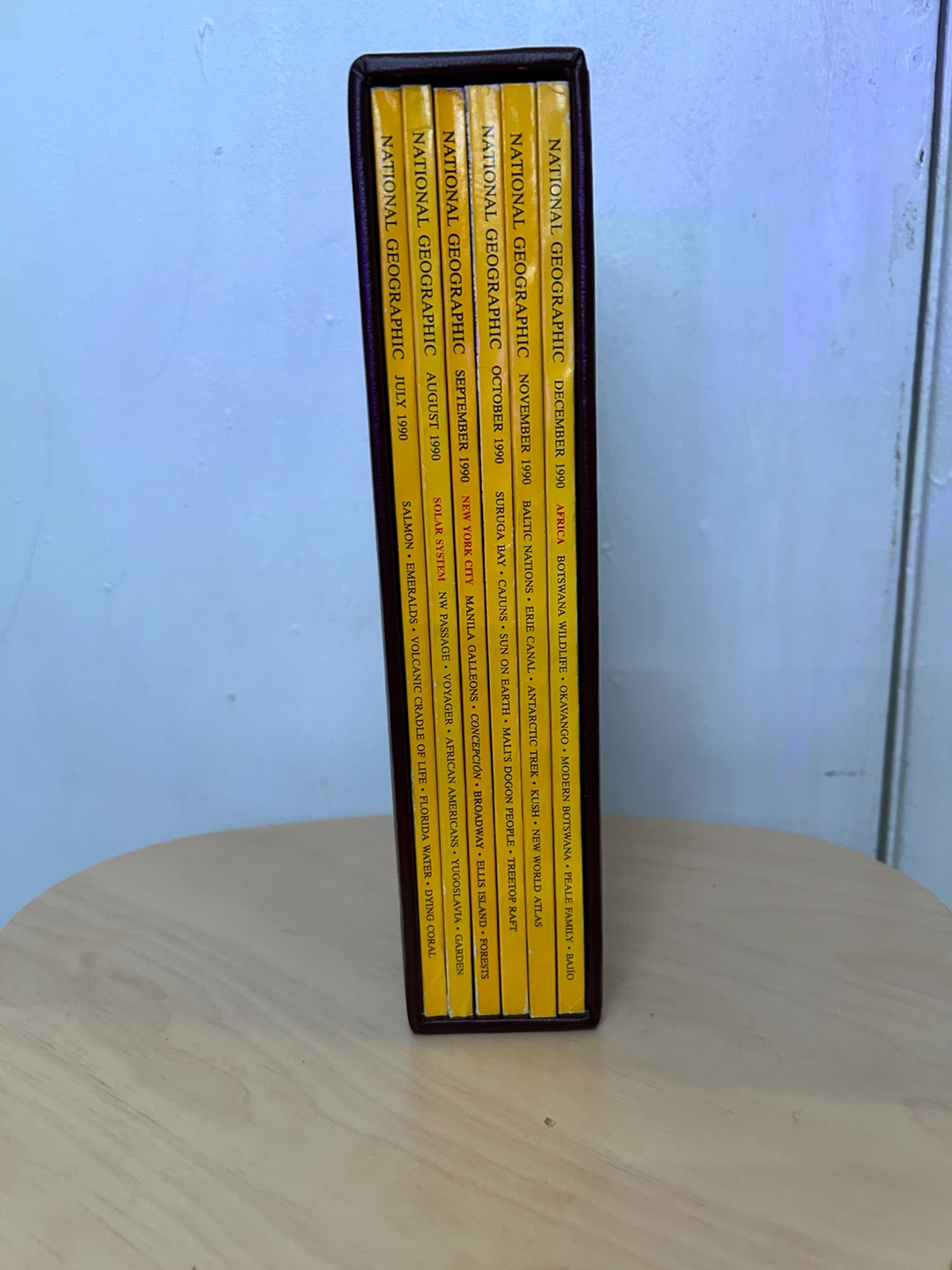 NATIONAL GEOGRAPHIC Magazines 1990 with Cover Case - photo 3