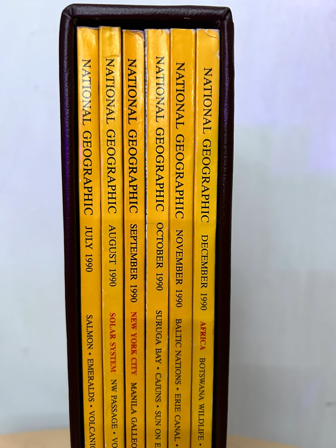 NATIONAL GEOGRAPHIC Magazines 1990 with Cover Case - photo 4
