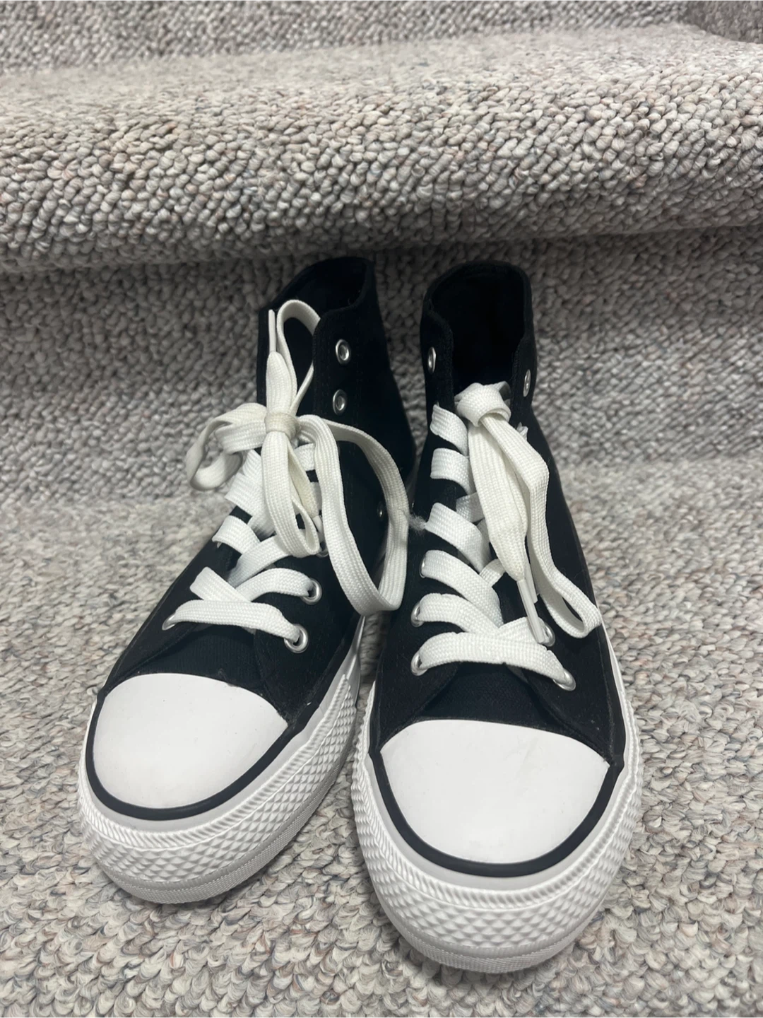 Black High-Top Canvas Sneakers - photo 2