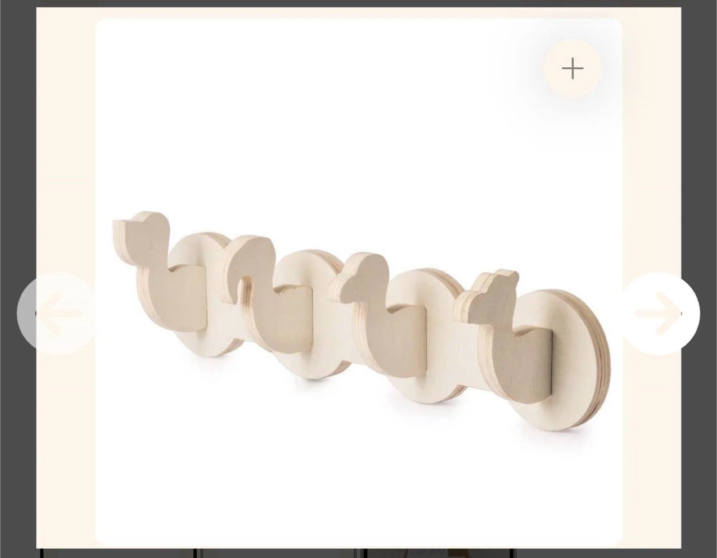 Kids Wooden Wall Hooks / Children’s Wall Hanger – 4 Hooks - photo 2