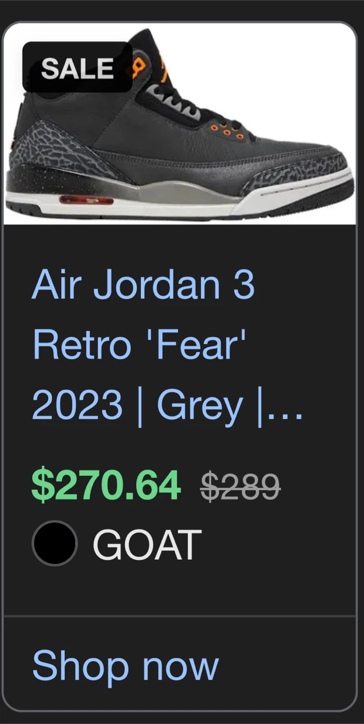 Air Jordan 3 Retro fear pack sneakers