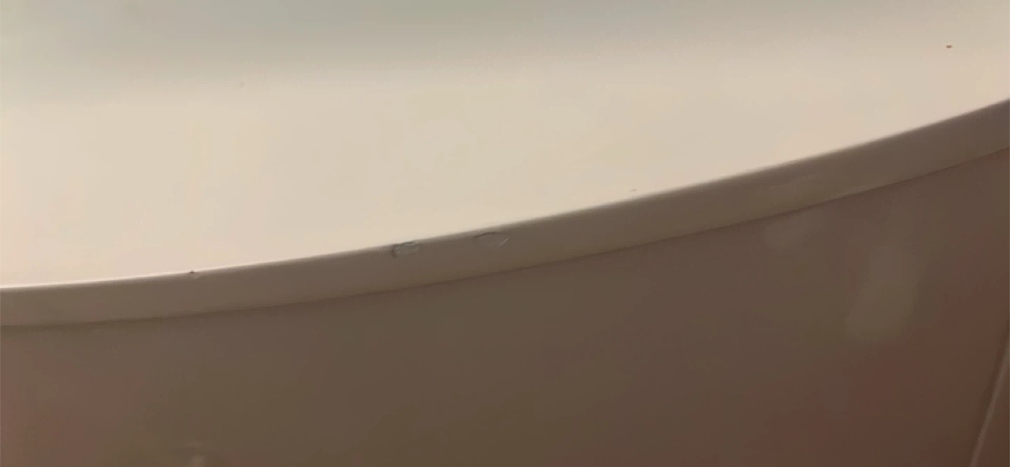 White Curved Dresser with Glass Top - photo 4