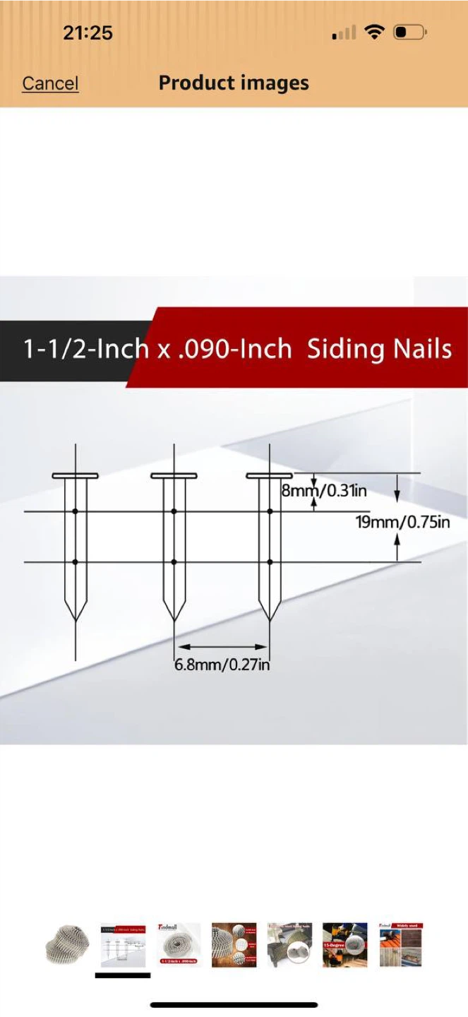 Findmall Stainless Steel Siding Nails 1-1/2” – 1200 Count – NEW - photo 3