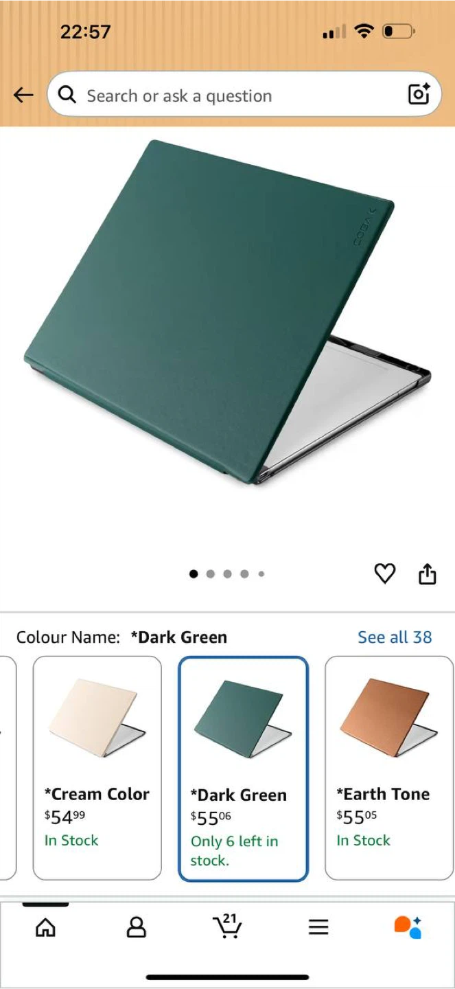 CoBak Case for reMarkable 2 Tablet (10.3”) – Dark Green - photo 2