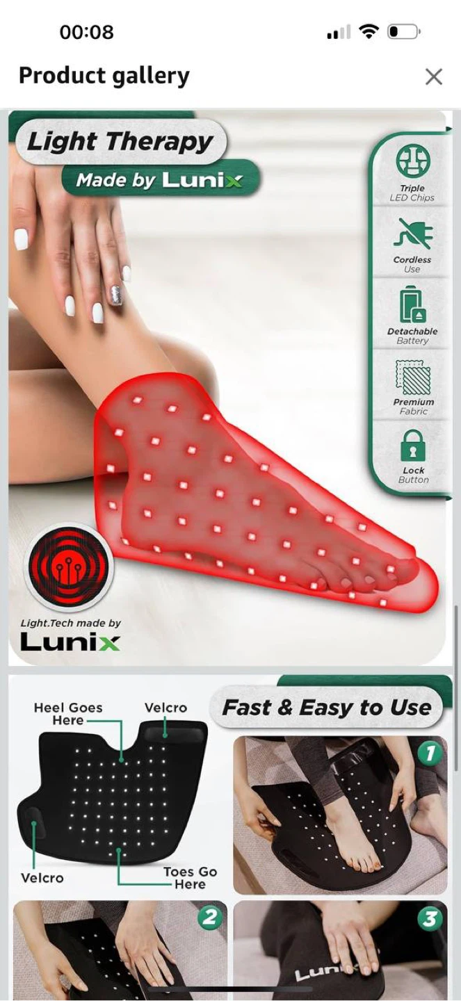 Lunix LX24 Red Light Foot Relaxation Device–Rechargeable Remote - photo 5