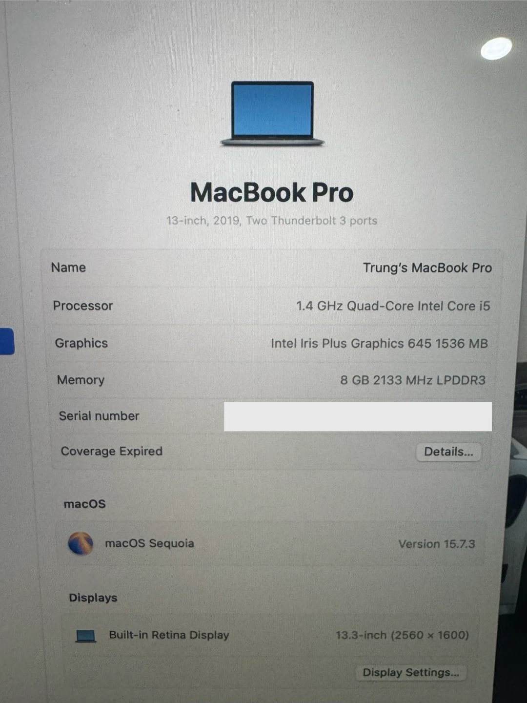 Macbook Pro 2019 Touchbar (Silver) - photo 2