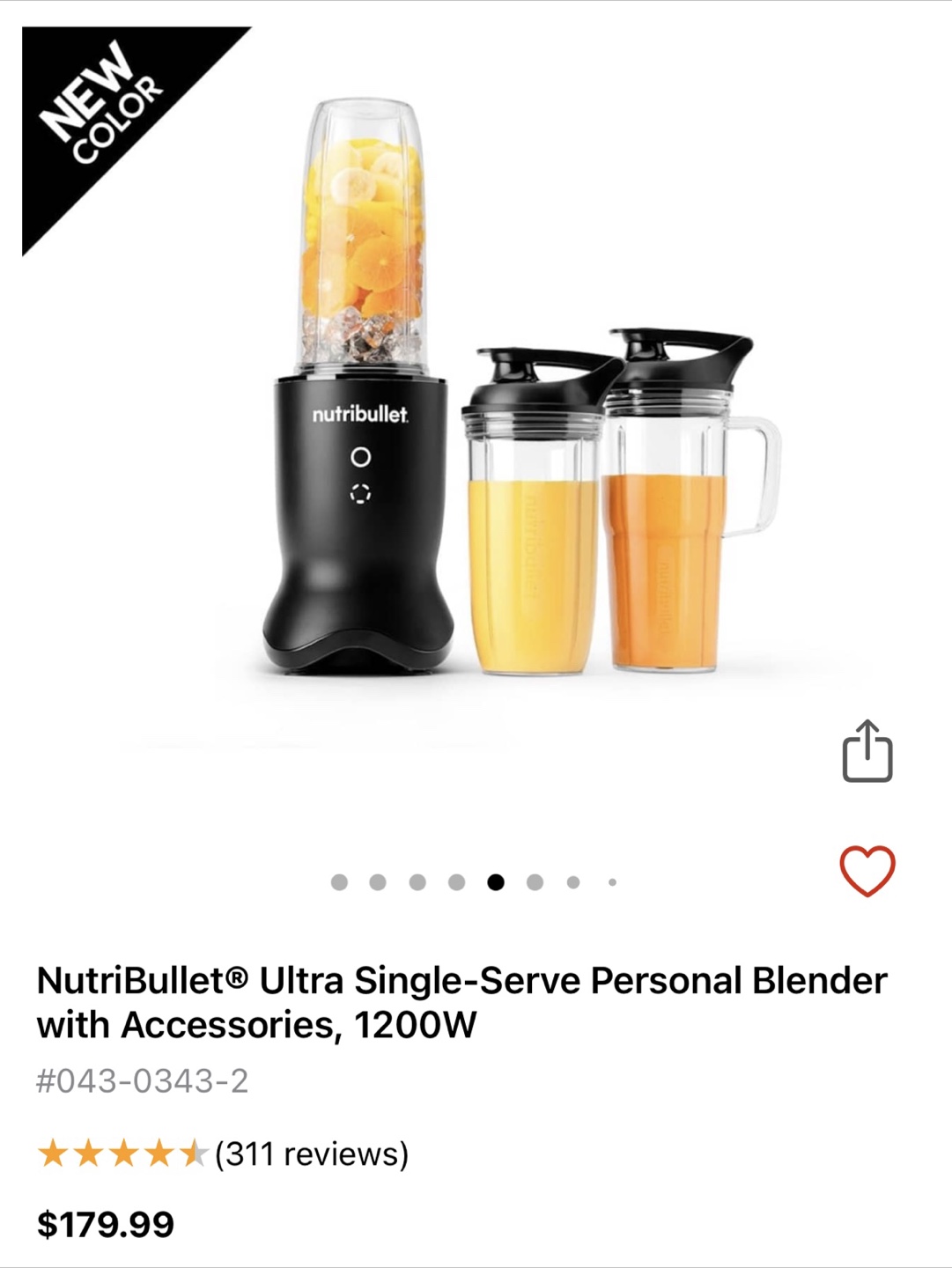 NutriBullet Ultra Personal Blender with Accessories, 1200W