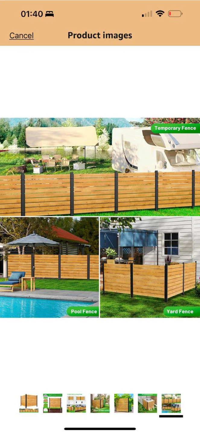 Wood Privacy Fence Panels – 3 Panel Set – New Sealed 🌿 - photo 4