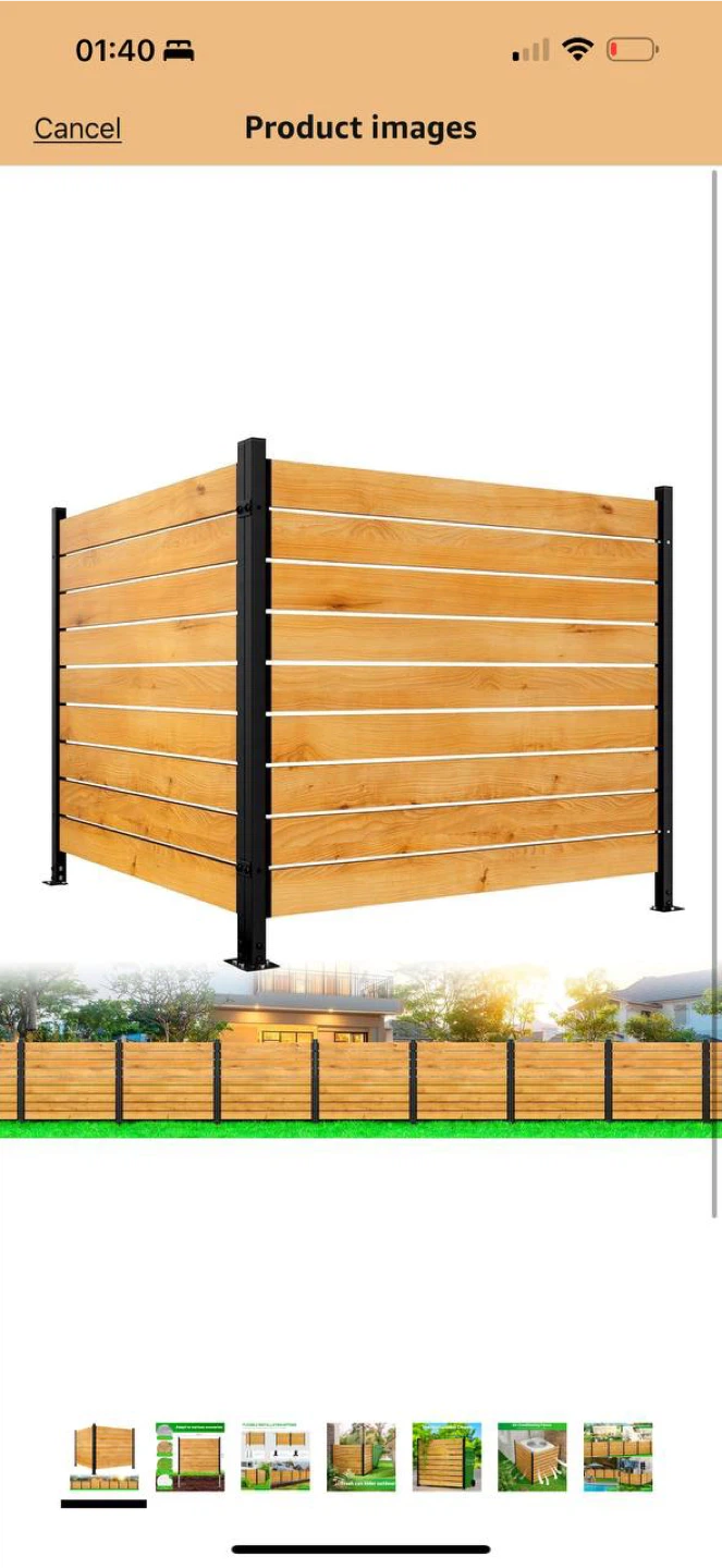 Wood Privacy Fence Panels – 3 Panel Set – New Sealed 🌿