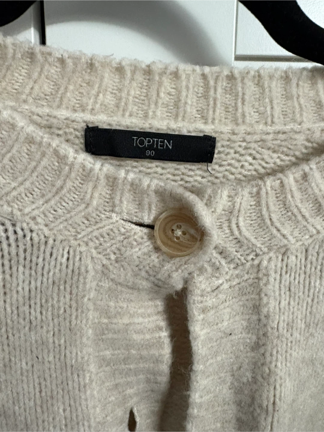 Toptem Button-Up Cardigan Cream - photo 3