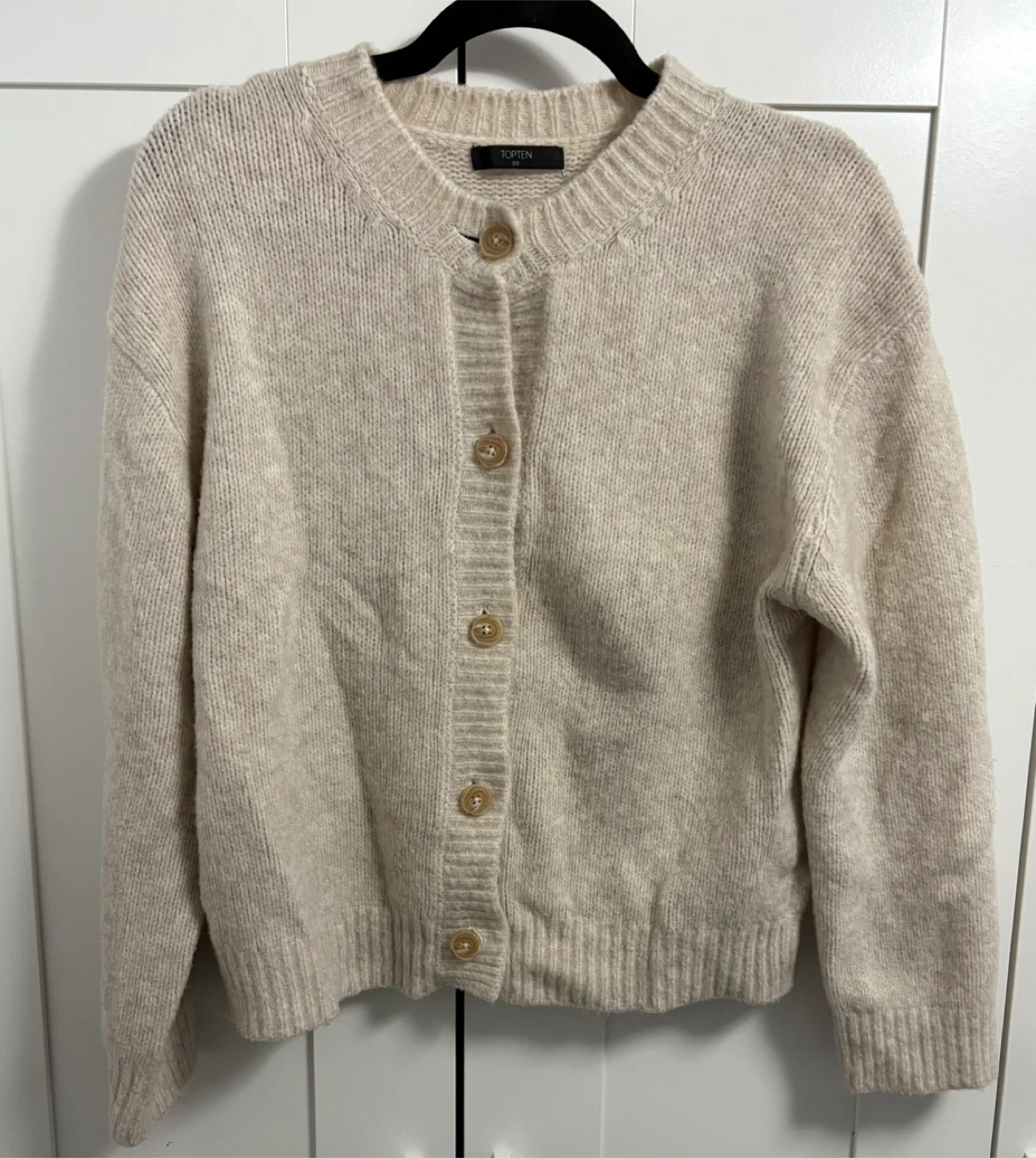 Toptem Button-Up Cardigan Cream