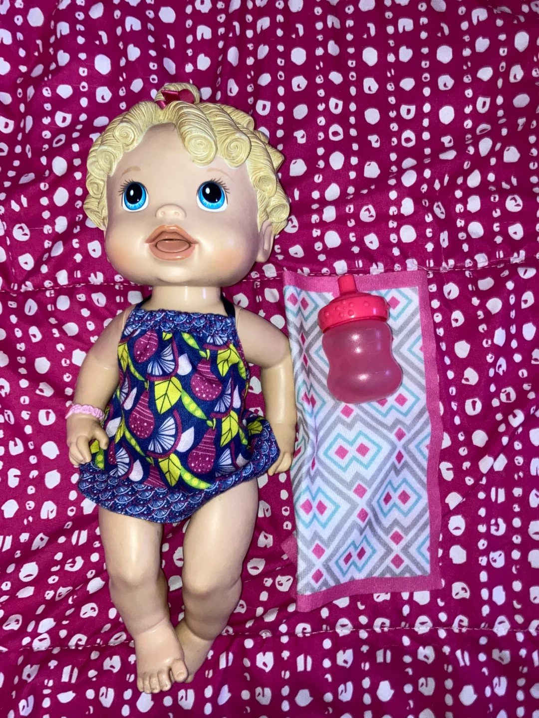 Baby Alive Doll with Bottle and Blanket