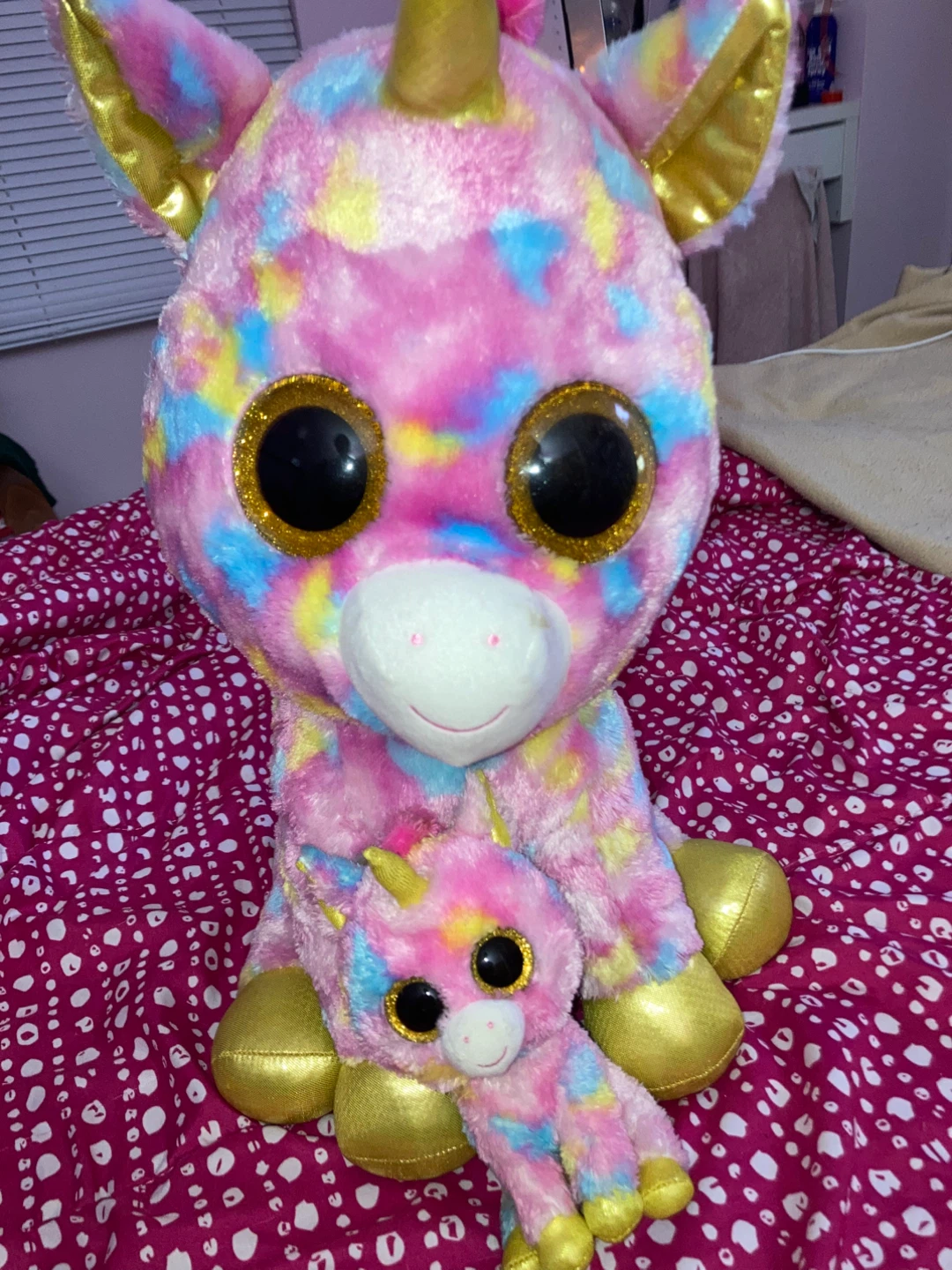 Ty Beanie Boos Plush Unicorn with baby