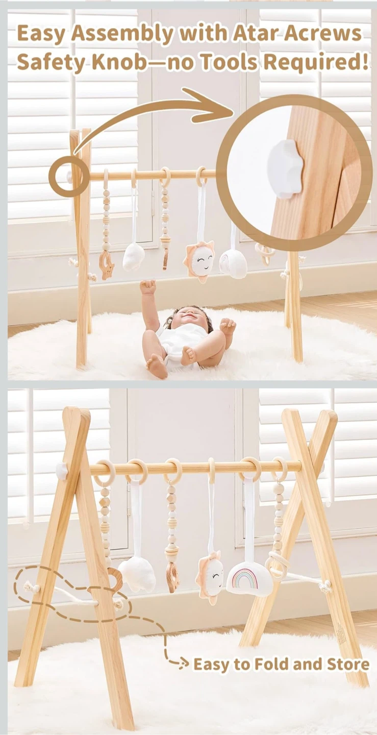 Baby Play Gym - Wooden Montessori Activity Arch - photo 3
