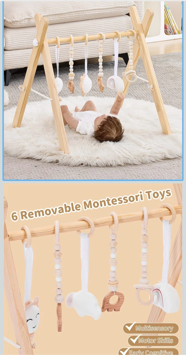Baby Play Gym - Wooden Montessori Activity Arch - photo 2