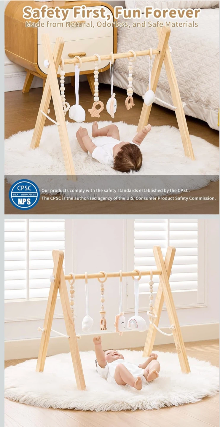 Baby Play Gym - Wooden Montessori Activity Arch - photo 4