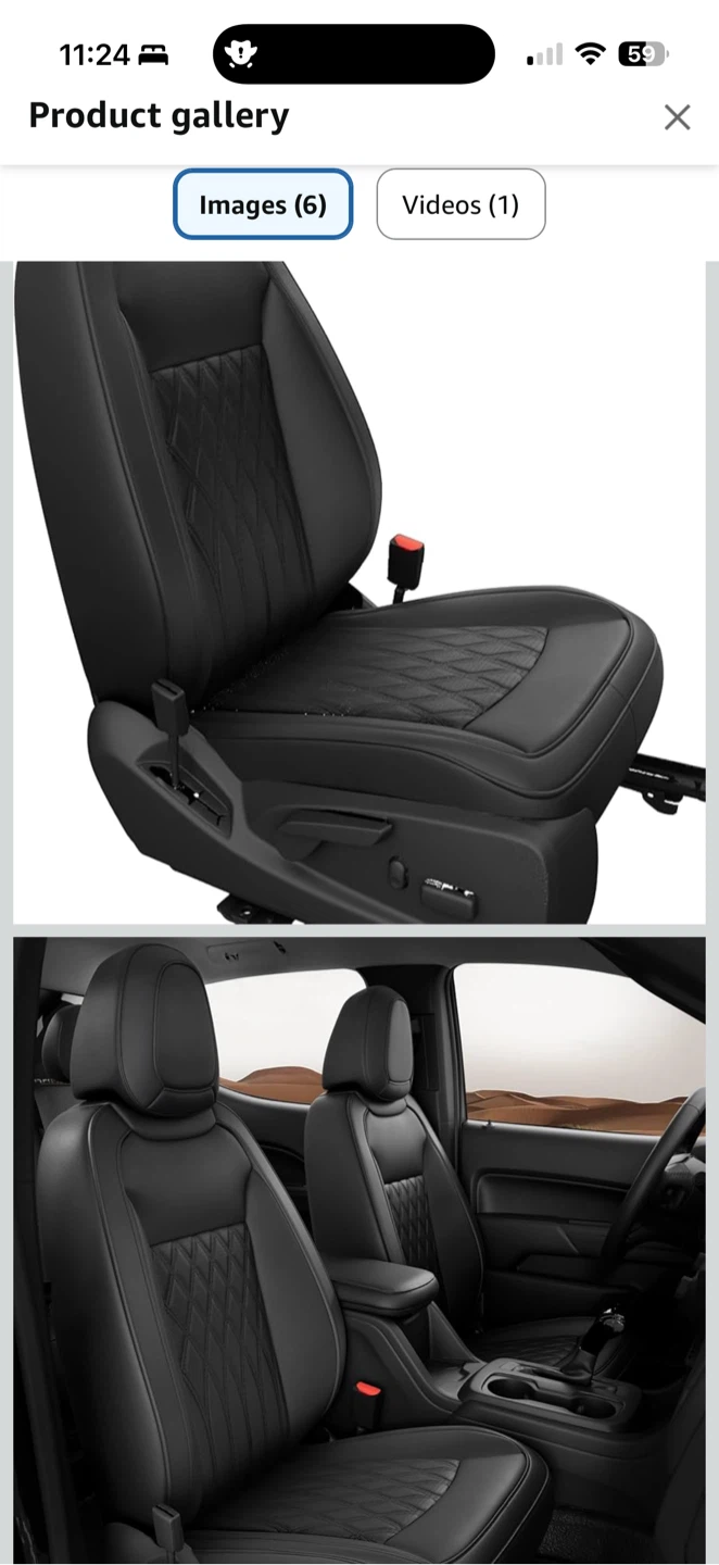 Chevy Colorado 2015-2022 Front Seat Covers – Faux Leather – New - photo 4