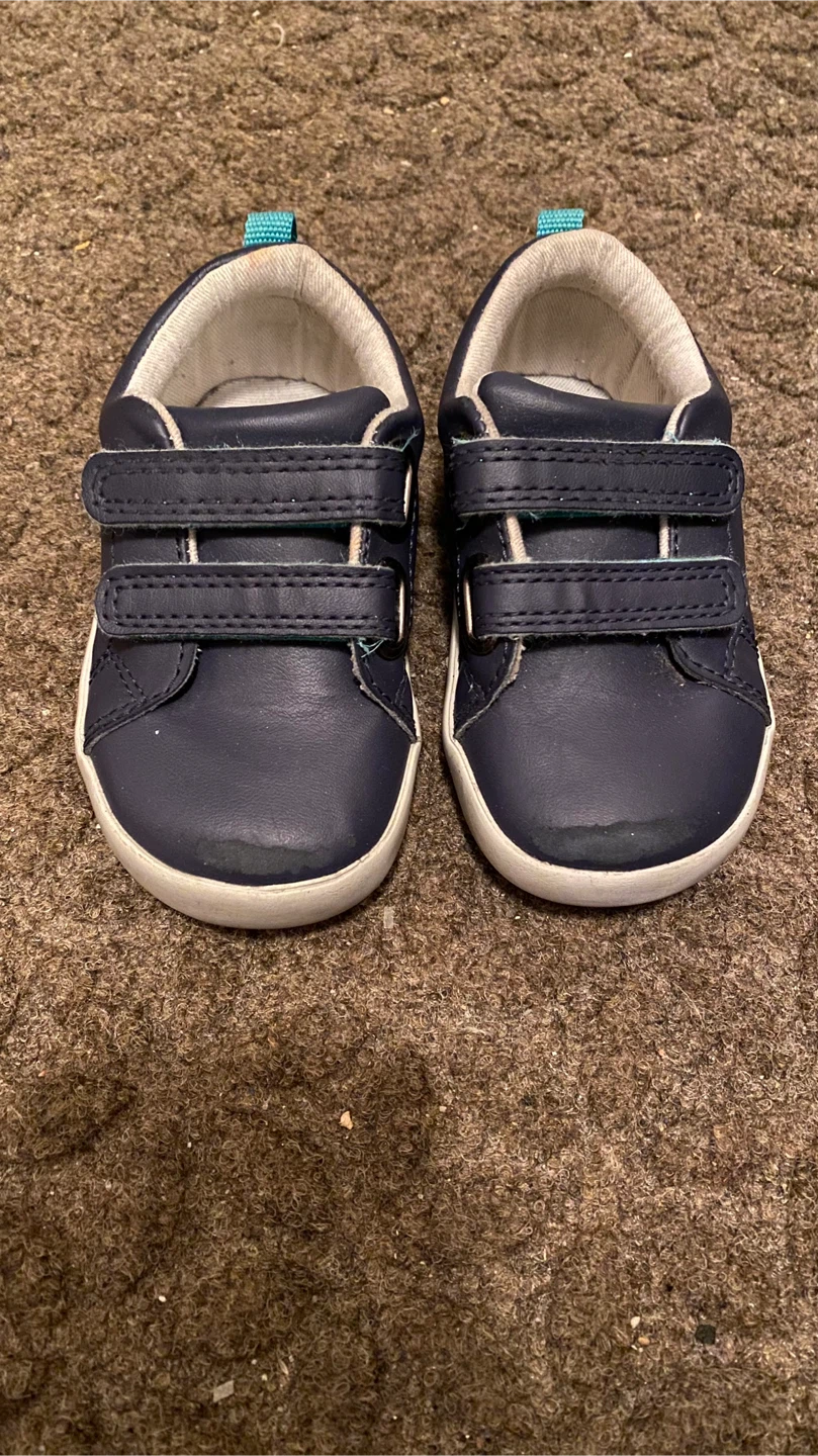 Ten Little Navy Blue Hook and Loop Shoes Size 7 - photo 3