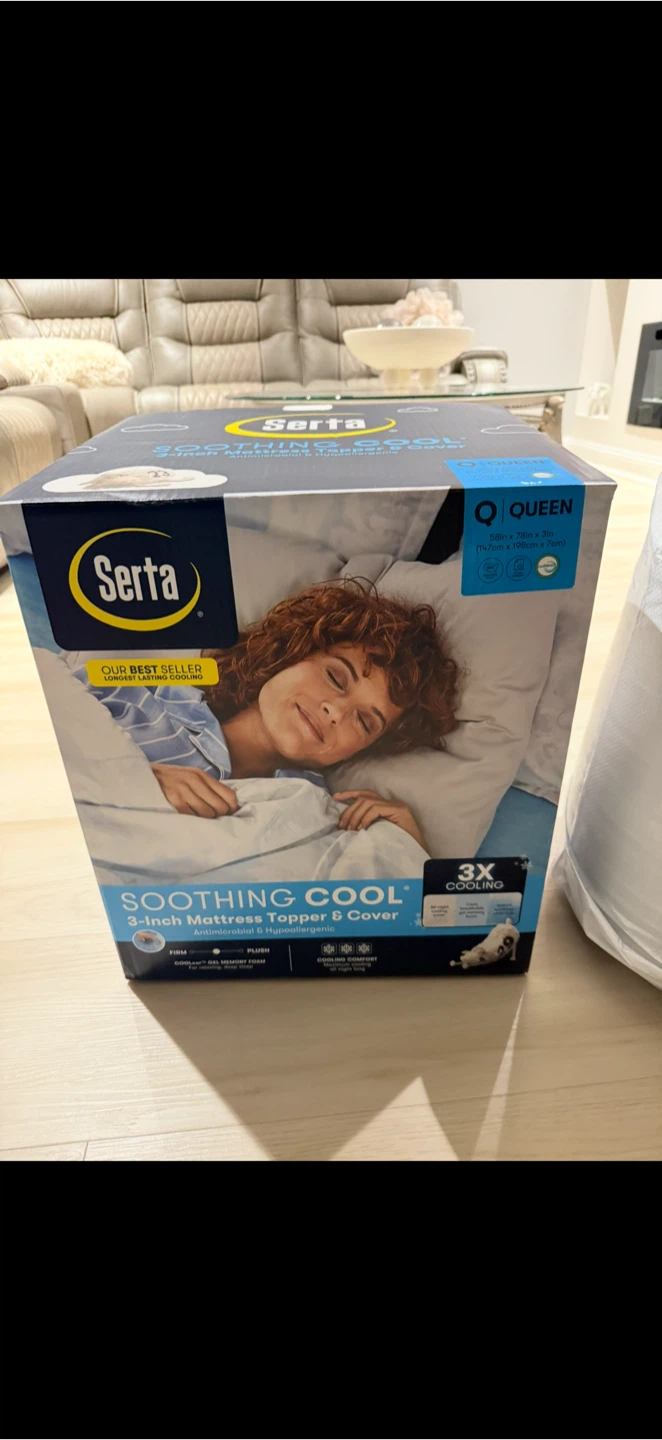 Serta mattress topper gel cooling King size new - photo 2