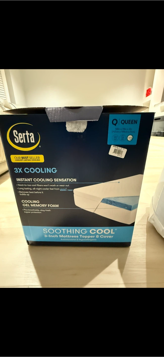Serta mattress topper gel cooling King size new - photo 4