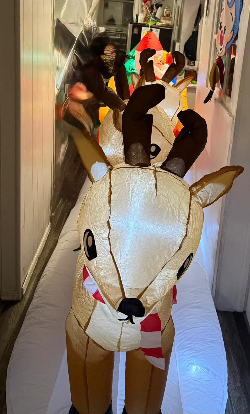 12.5 FT Christmas Inflatable Santa Sleigh with Reindeer - photo 4