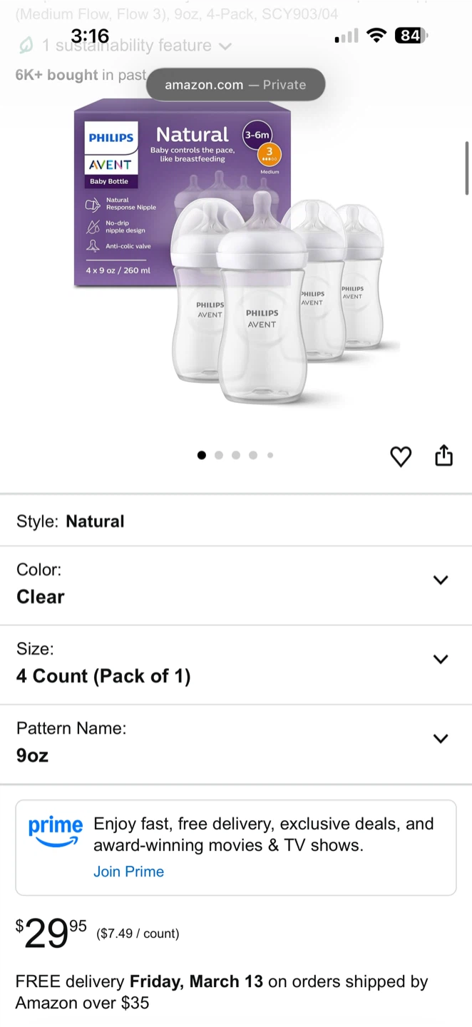 Philips AVENT Natural Baby Bottles, 9oz, 4 Count - photo 4