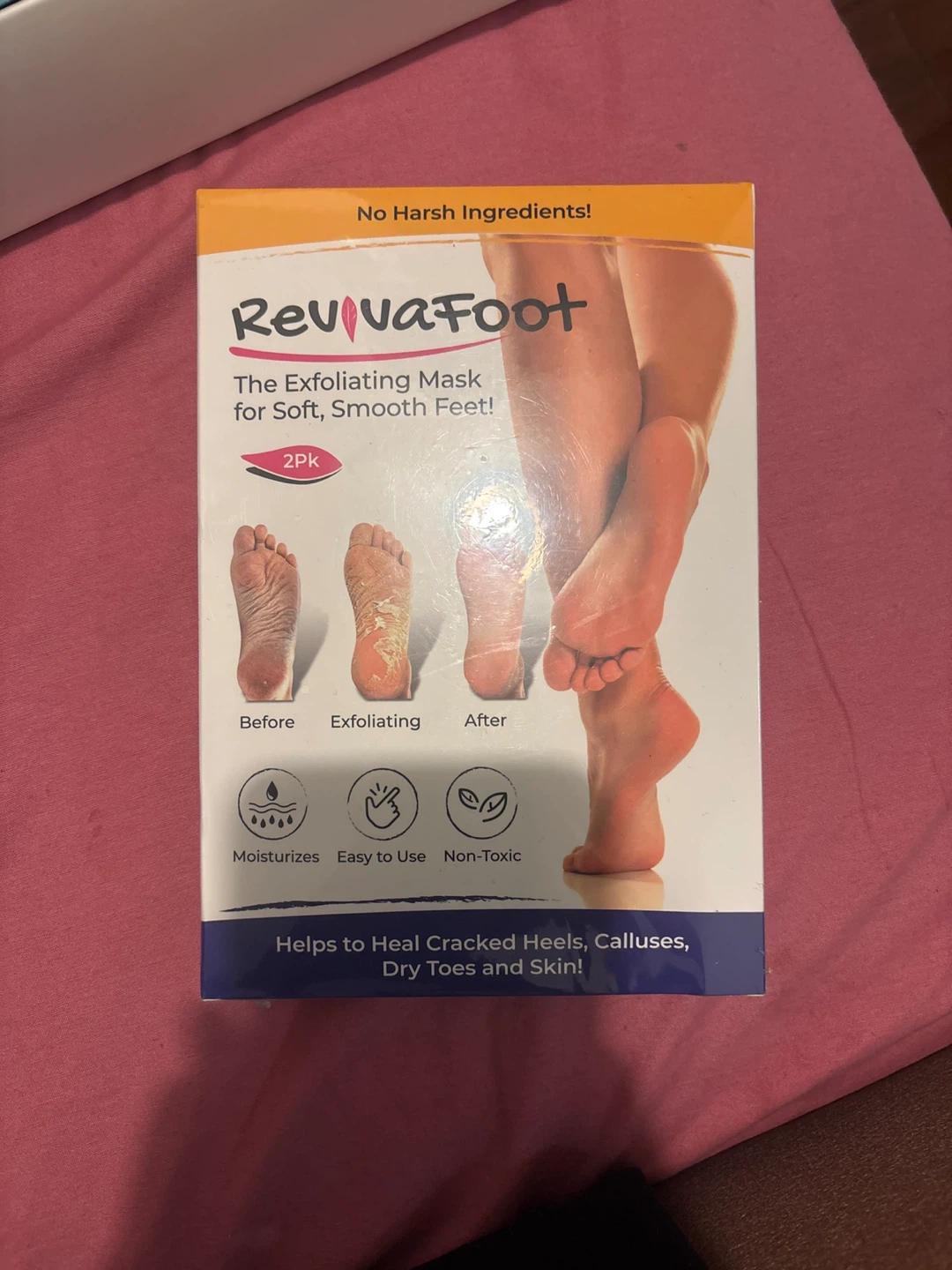 RevivaFoot Exfoliating Mask for Soft, Smooth Feet - 2 Pairs