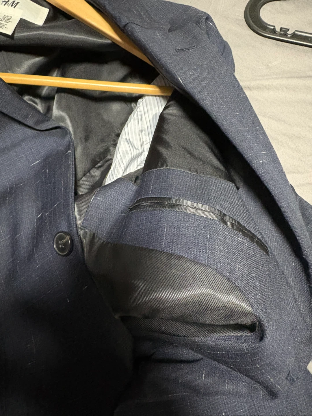 H&M Men's Blazer - Navy Blue - photo 5