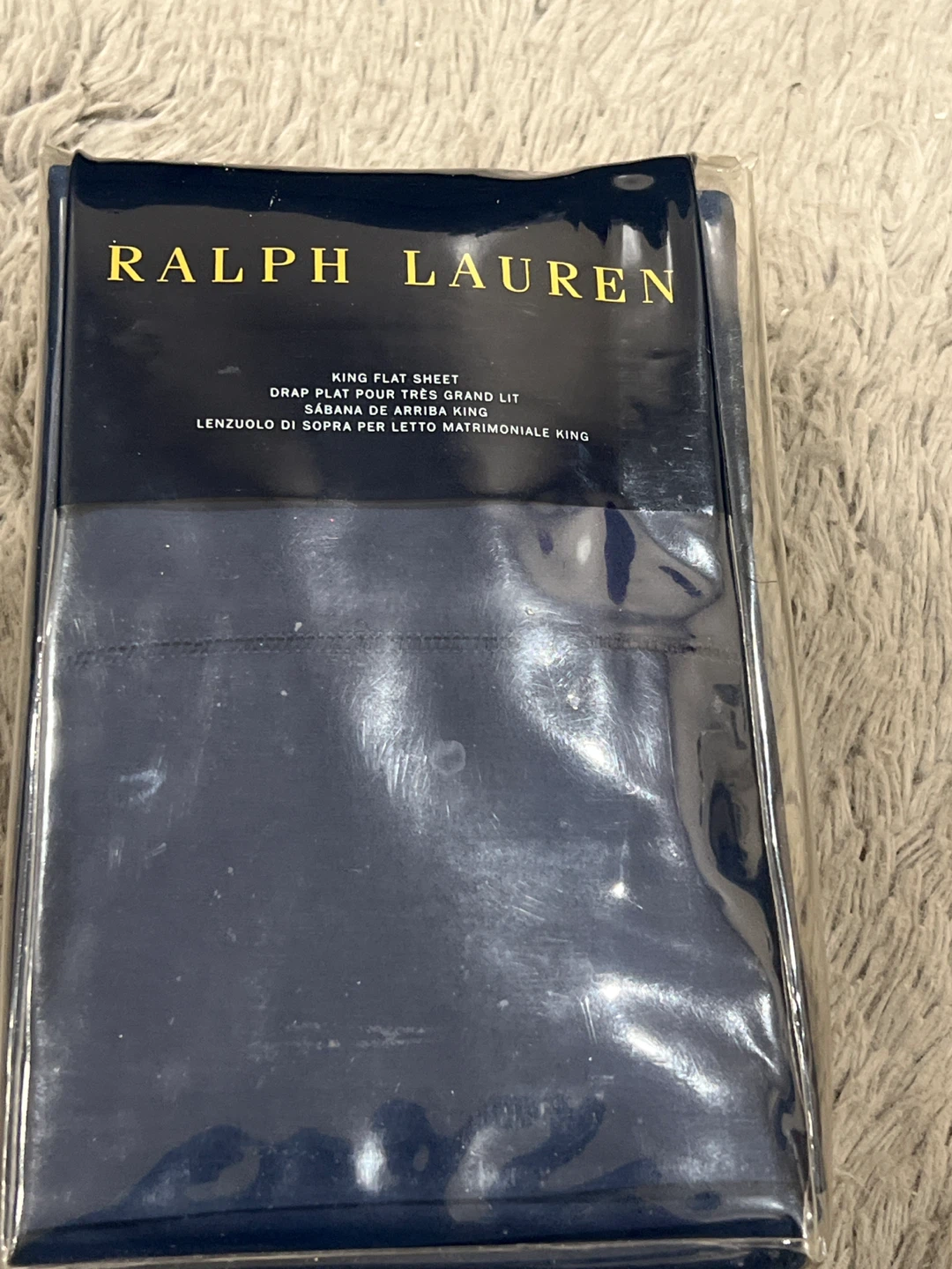 Brand New Ralph Lauren King Flat Sheet - RL 624 Solid Sateen