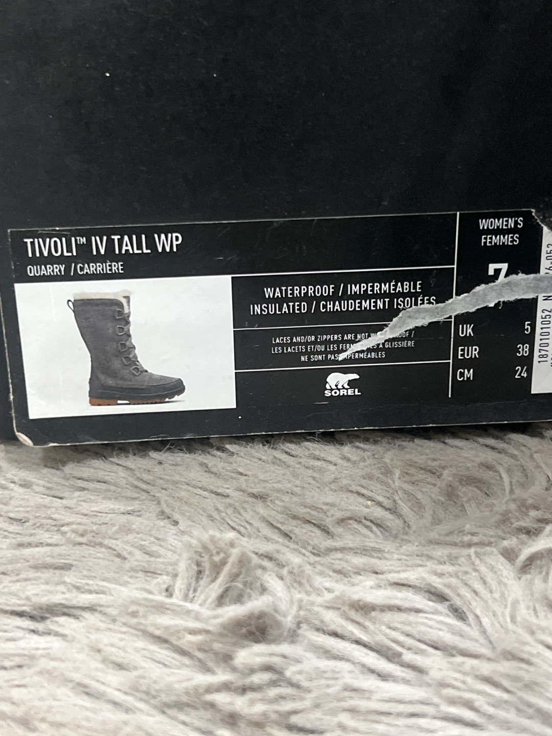 Sorel Tivoli IV Tall WP Women's Winter Boots Grey Size 7 - photo 2