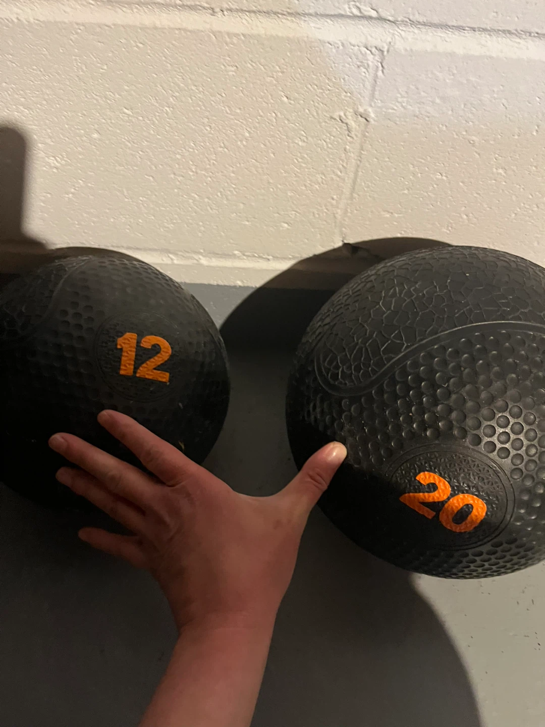 Black Medicine Balls - 12lb and 20lb