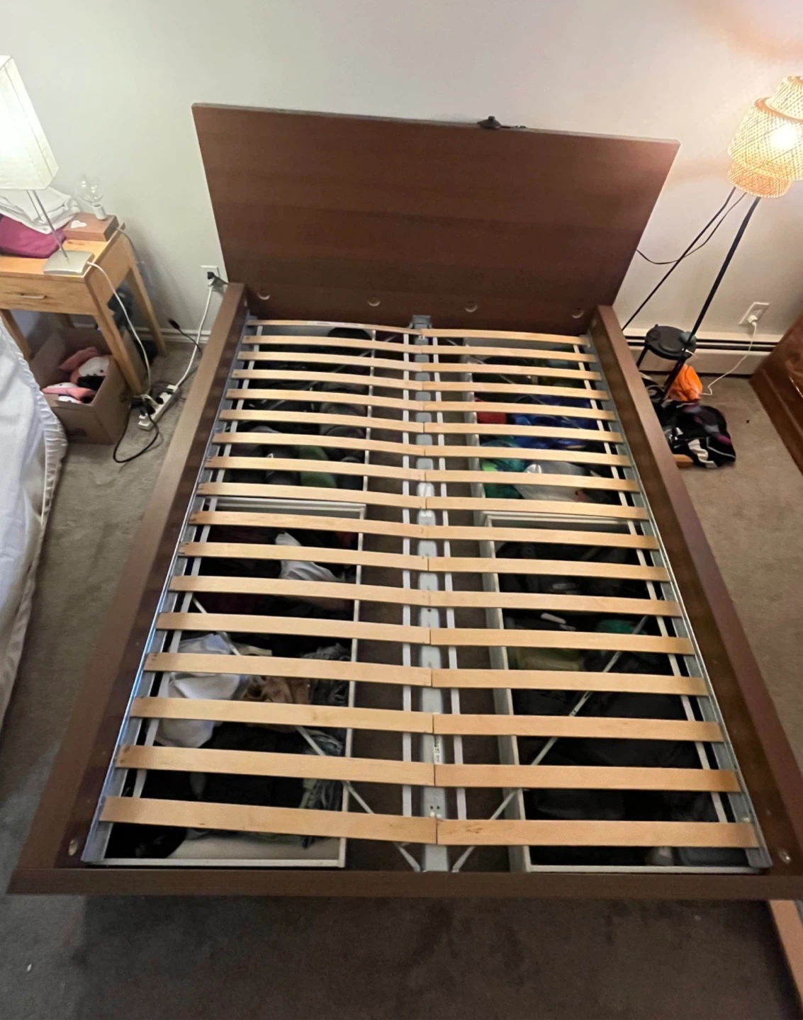 Ikea Queen bed frame + 4 drawers + FREE Delivery