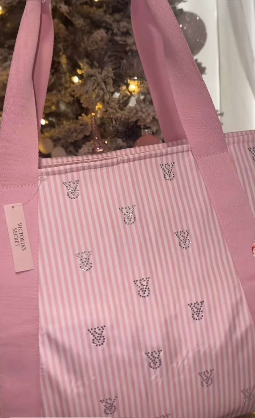 Victoria's Secret Pink Tote Bag with Candy Cane Scarf - photo 2