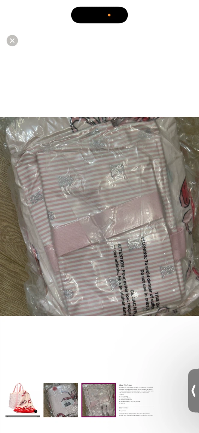 Victoria's Secret Pink Tote Bag with Candy Cane Scarf - photo 5