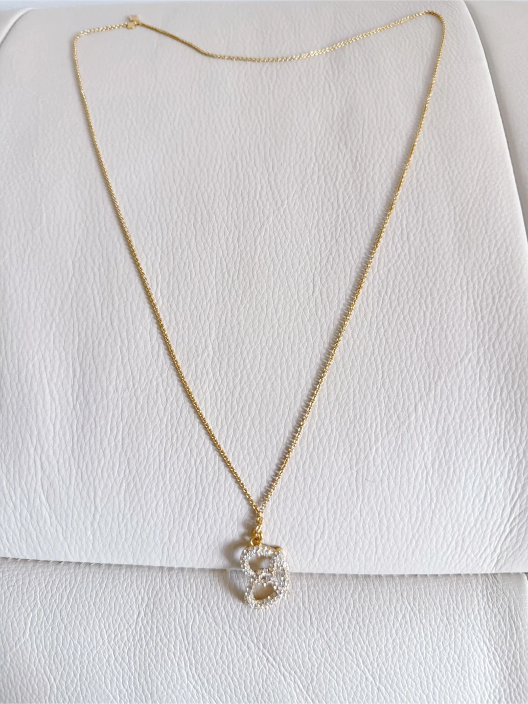 Sparkly Pretzel Pendant Necklace