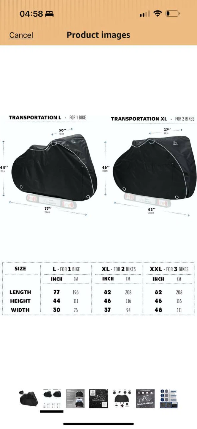 Team Obsidian XL Bike Transportation Cover – Fits 2 Bikes 🚲 - photo 2