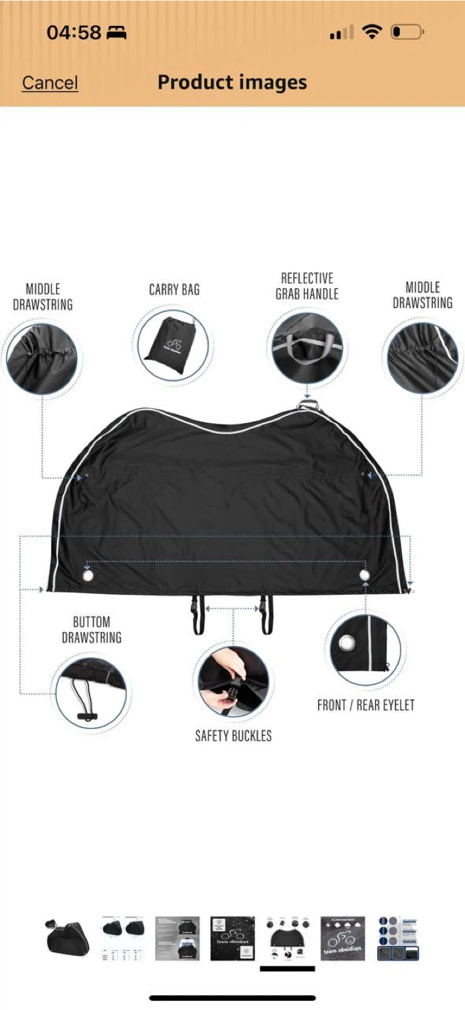 Team Obsidian XL Bike Transportation Cover – Fits 2 Bikes 🚲 - photo 5